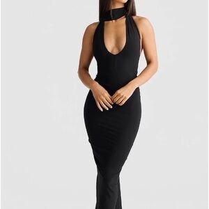 Women deep v neck Sexy Backless Dress